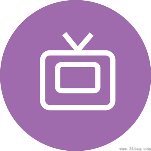 icône de tv violet