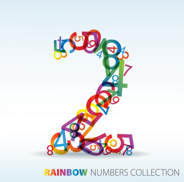 Rainbow Color Combination Anniversary Of The Digital