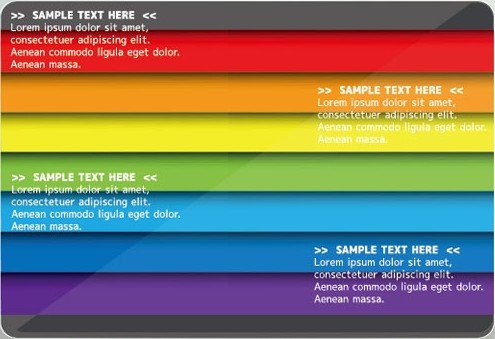 Rainbow Stripes Vector Background Template