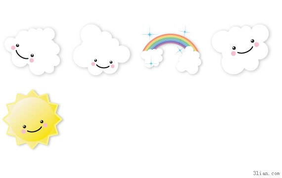 Regenbogen Sonne cloud PNG-icons