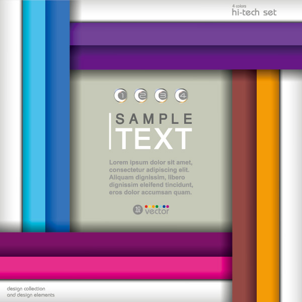 thiết kế web đầy màu sắc hình chữ nhật