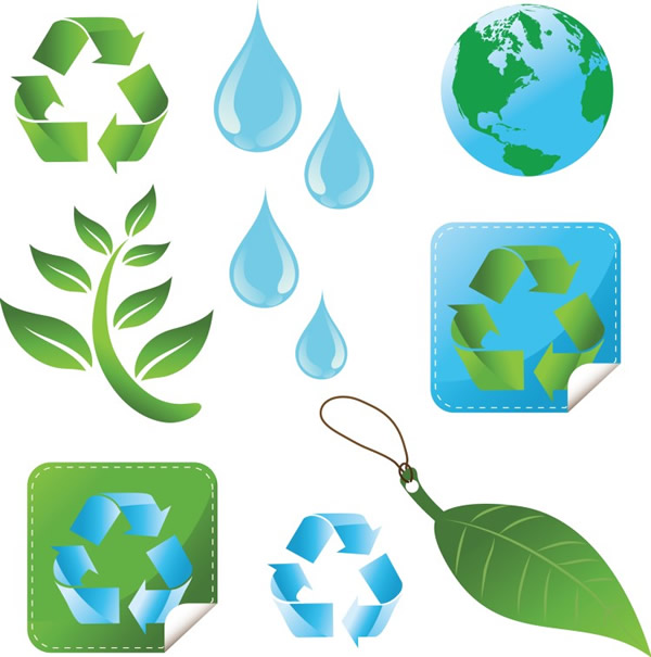 sinais de proteção ambiental e reciclagem