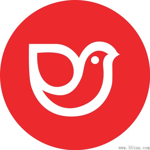 Rote Vogel-Symbol