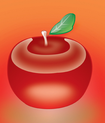czerwony kryształ apple warstwowe psd materiału