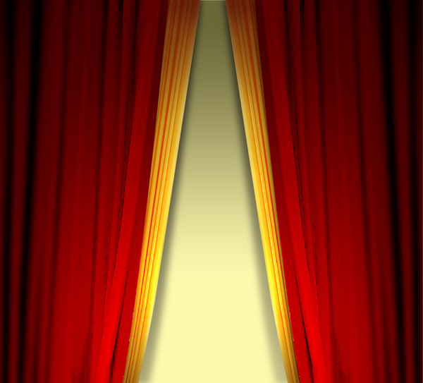 Red Curtain Psd Layered Material