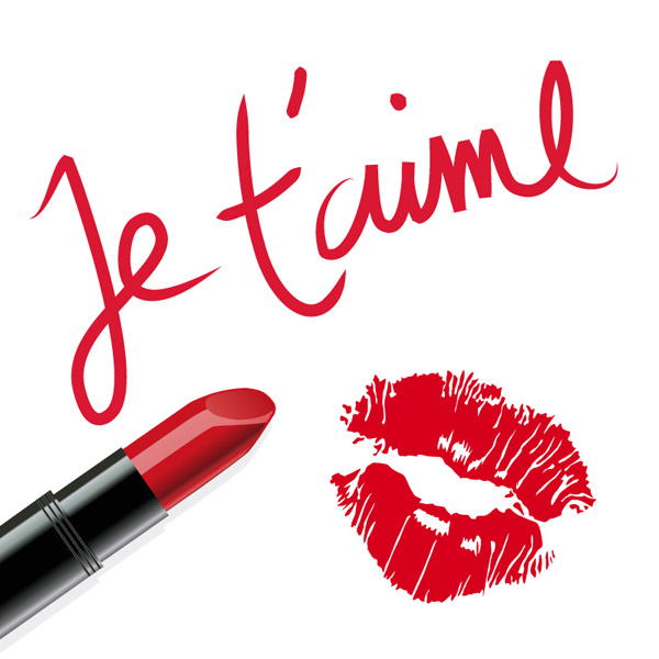 Red Lipstick And Lip Prints