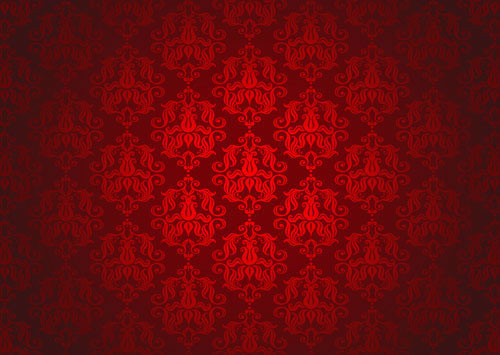 Red Patterned Background Material