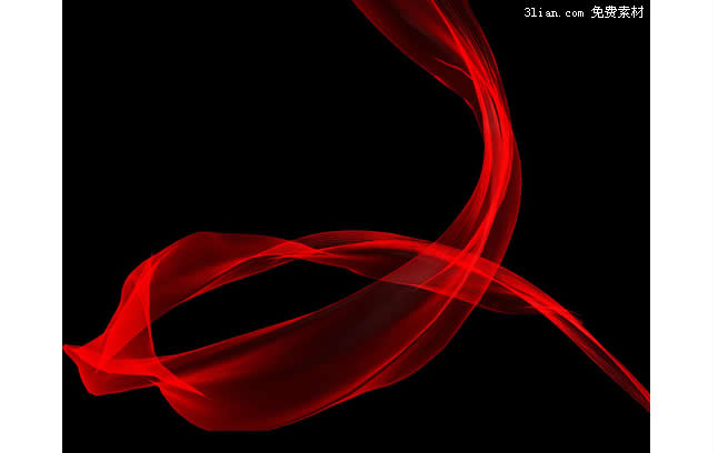 Red Silk Ribbons Psd Layered Material