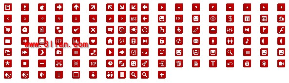 Red Style Gif Icons