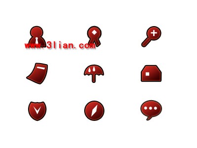 icona di web rosso stile