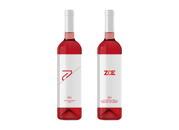 ワインのラベル デザインの赤ワインの瓶