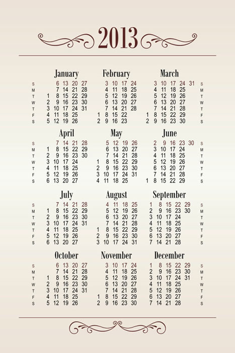 calendarios relacionados