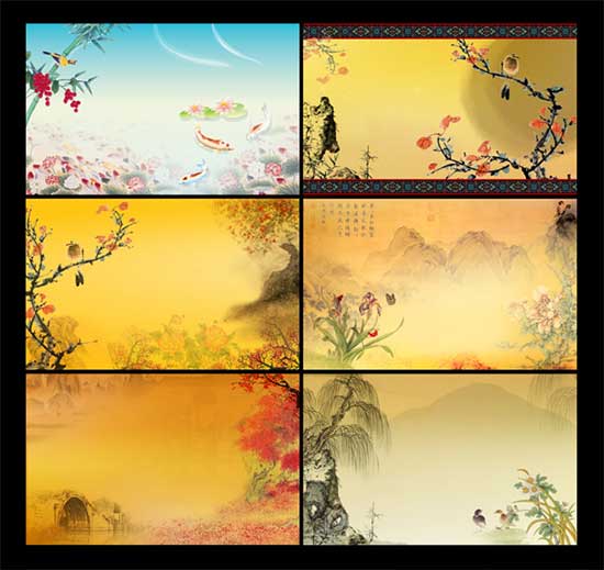 Retro Chinese Style Psd Poster Background Material