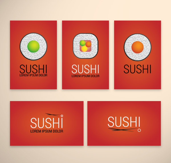 retro sushi karty