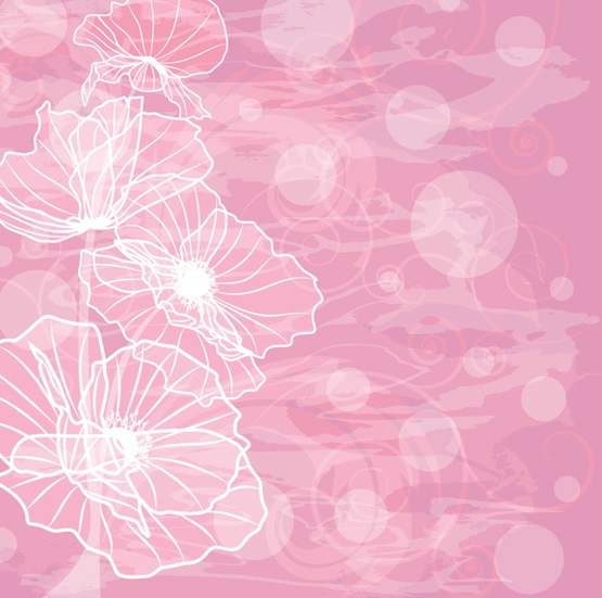 Romantic Flower Painting Background