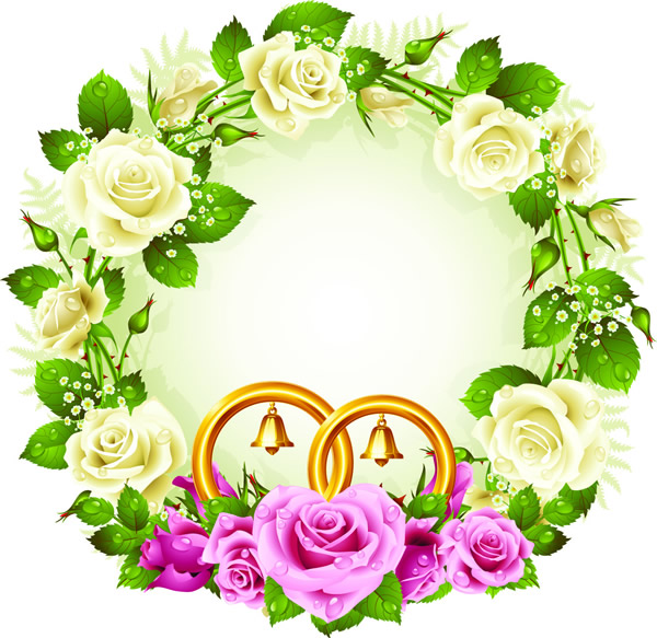 ロマンチックな結婚式の花輪