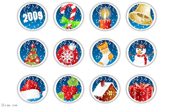 Round Christmas Png Icons
