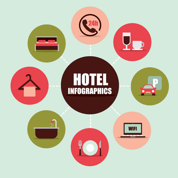 Round The Hotel Icon Background