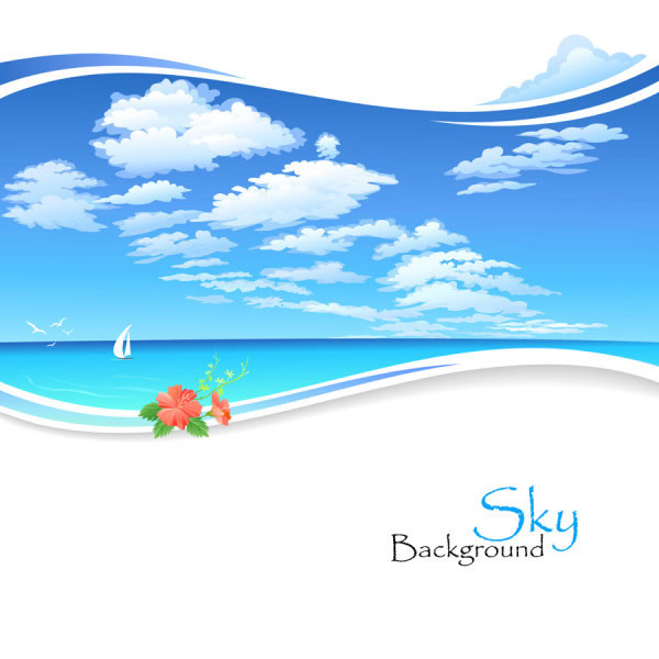 Sea Blue Skies Landscapes