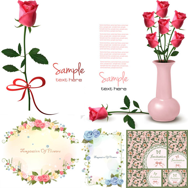 Shades Of Red Rose Border