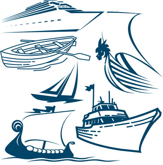 silhouette de navires marine