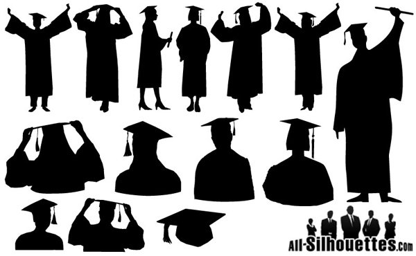 robe de silhouette graduation chiffres