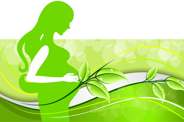 Silhouette Of Pregnant Women Background