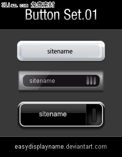 Silver Black Button Icon Psd Material