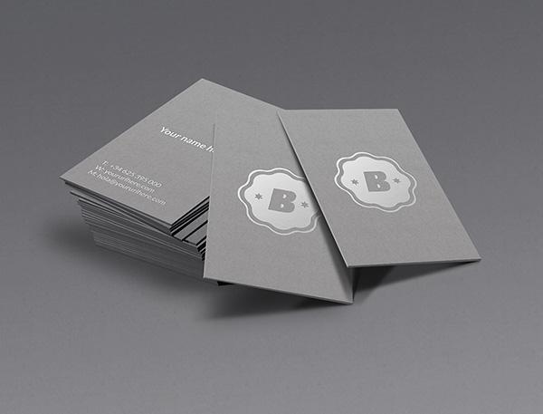 Silver logo thẻ kinh doanh mẫu psd