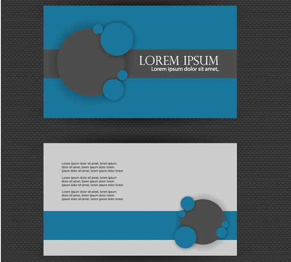 シンプルなブルーのビジネス カードのデザイン
