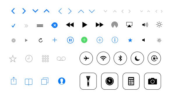 Simple Button Icons Psd