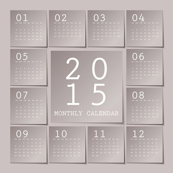 etichette di calendario semplice
