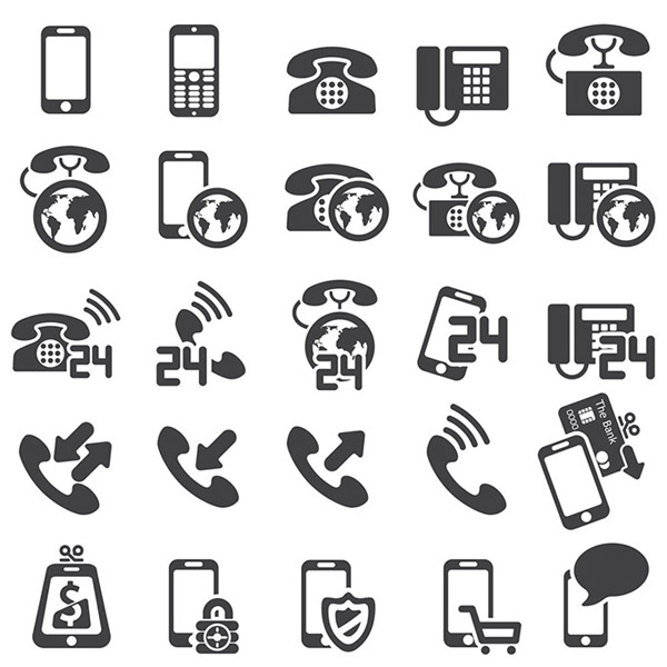 ícone de simples telemóvel