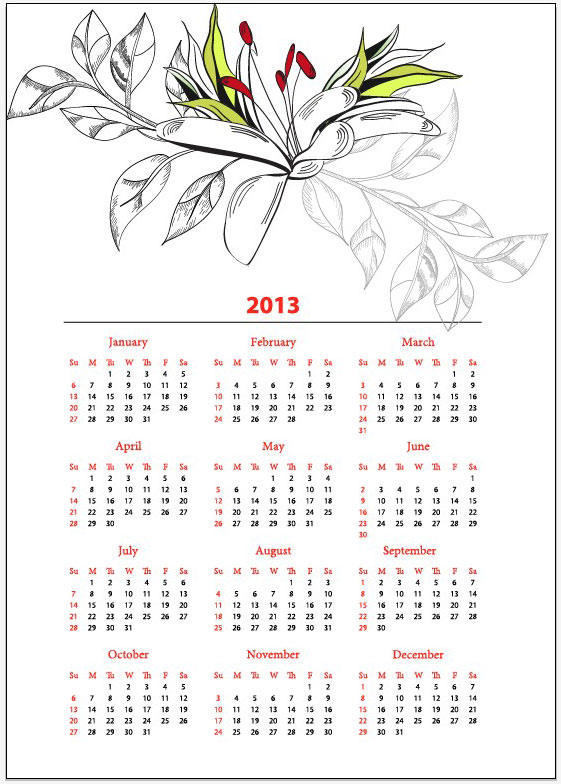 簡單模式日曆