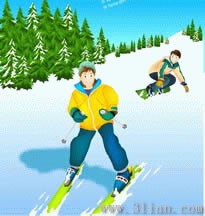 corrida de esqui