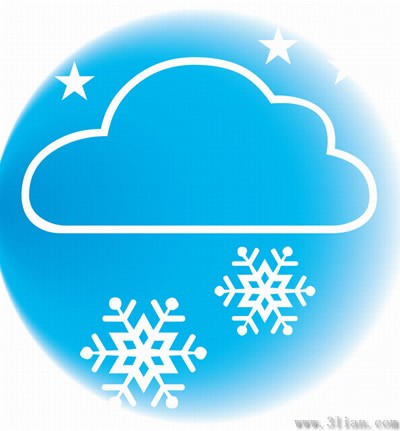 Snow Blue Background Icon