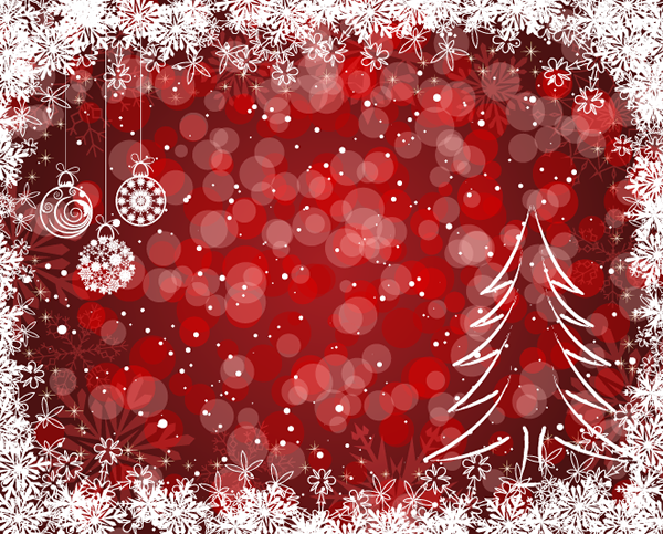 Snowflake Christmas Tree Background