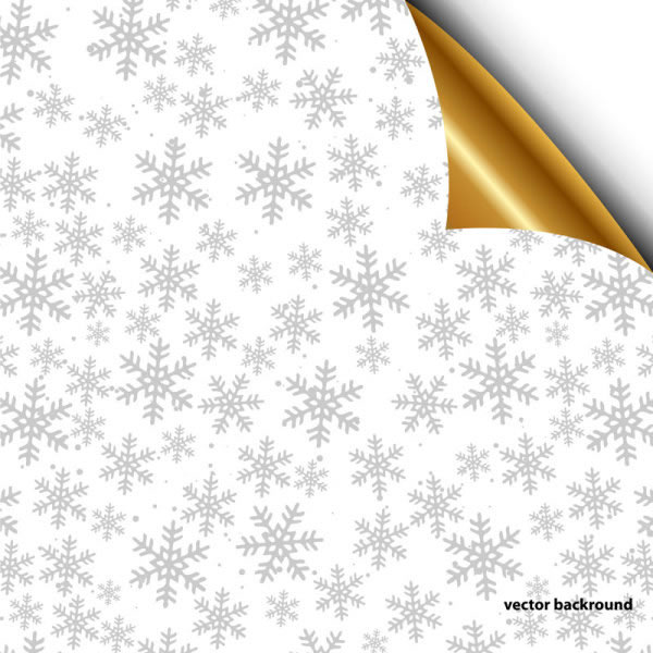 Snowflake Dog Eared Background