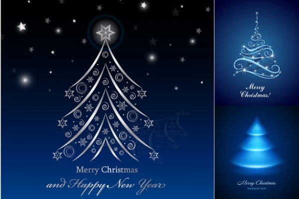 Snowflake Light Christmas Tree Background Posters