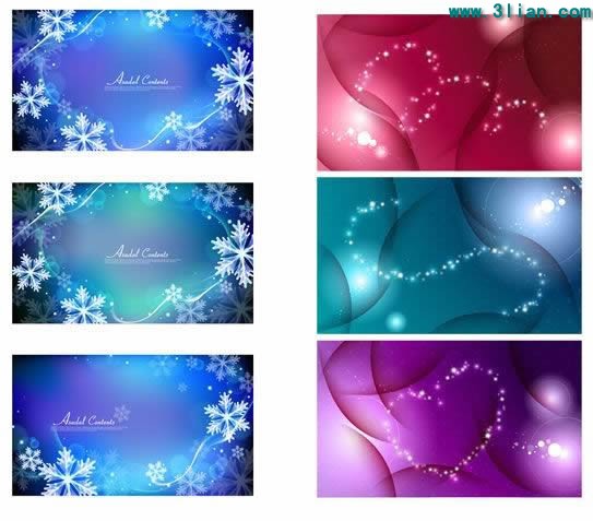 imágenes de colores de fondo y los copos de nieve