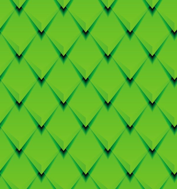 sólida formación de techos verdes azulejos de diamante