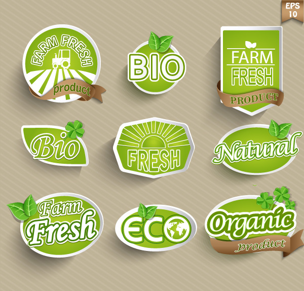 Solid-Bio-Lebensmittel-Etiketten