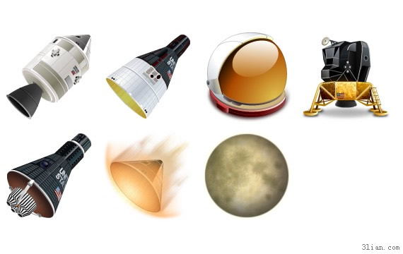 Raum-Rakete PNG-icons