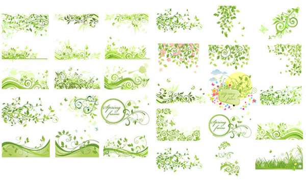 봄 녹색 패턴