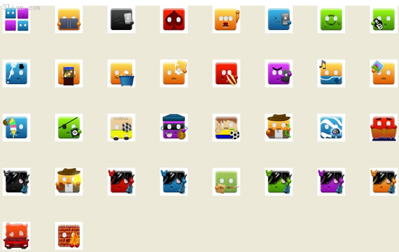 quadratischen Gesichts PNG-icons