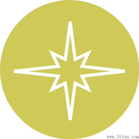 ikon berbentuk bintang bahan