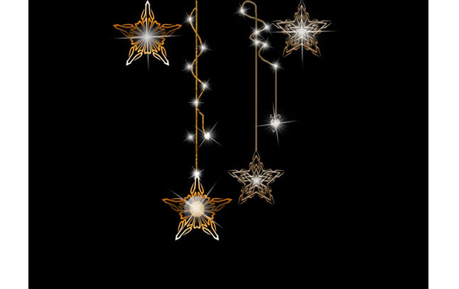 stelle che brillano ornamenti psd