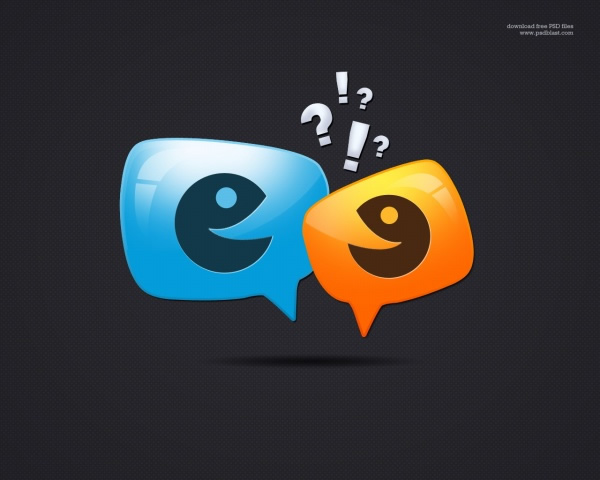 Stereo-Chat Icon Psd material