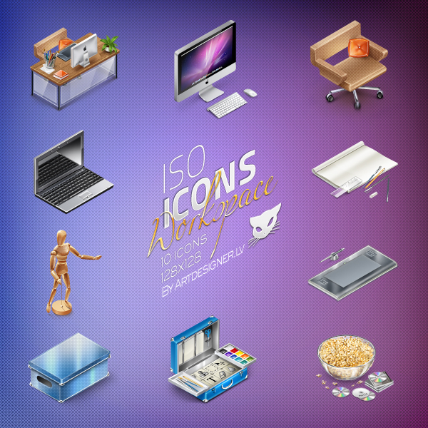 espacio de trabajo isoicons icono de ico de escritorio estéreo