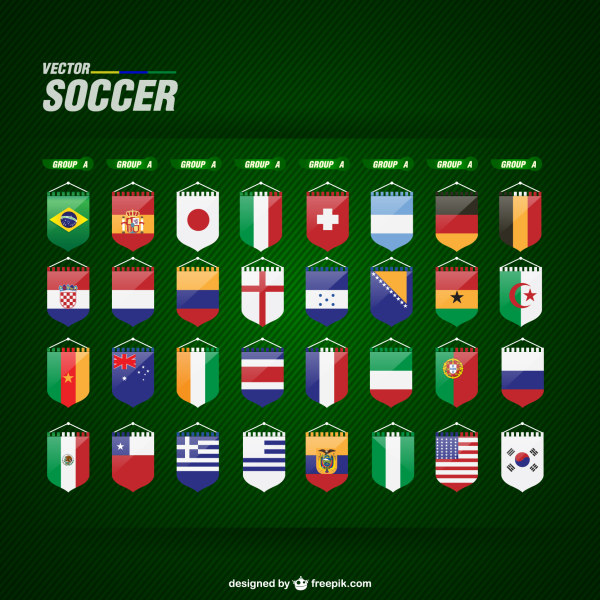 Piala Dunia stereo putaran bendera nasional negara